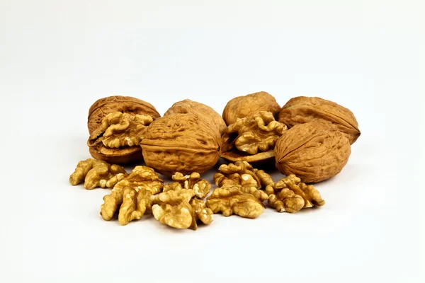 Walnuts isolated on white background. — Stock Photo, Image