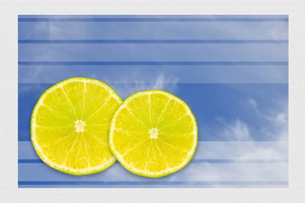 To skiver citroner . - Stock-foto