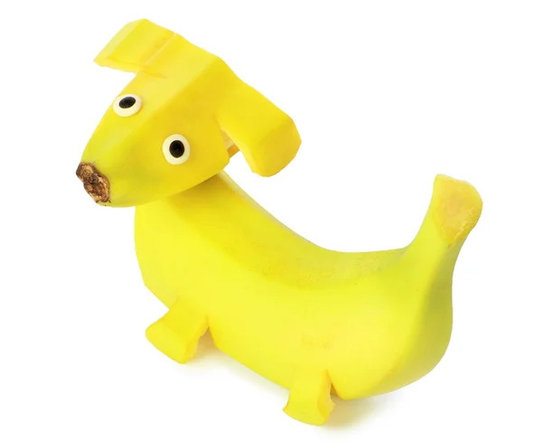 Banaan in vorm van hond Stockfoto