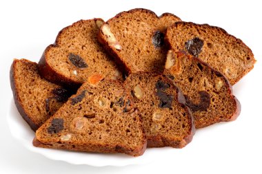 Slices of fruit bread clipart
