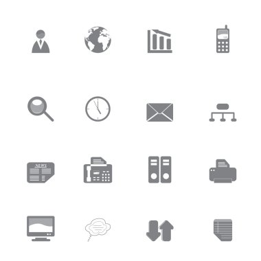 siluet iş Icon set