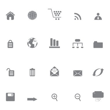 Internet or web site icons clipart