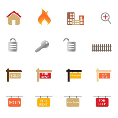 Real Estate Icon Set clipart