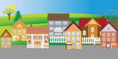 Houses for sale and foreclosure clipart