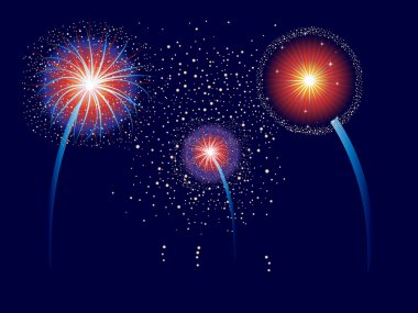 Fouth of July fireworks clipart