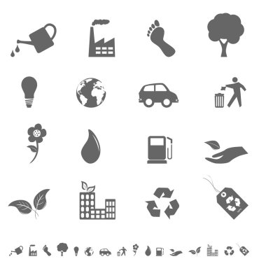 Eco icon set clipart