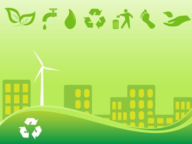 Green city clipart