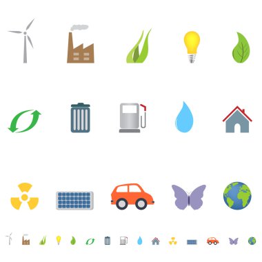 Eco symbols and icons clipart