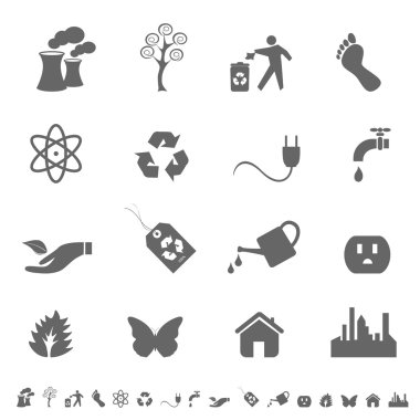 Eco symbols and icons clipart