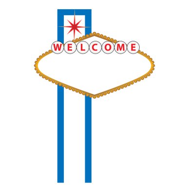 Blank Las Vegas sign clipart