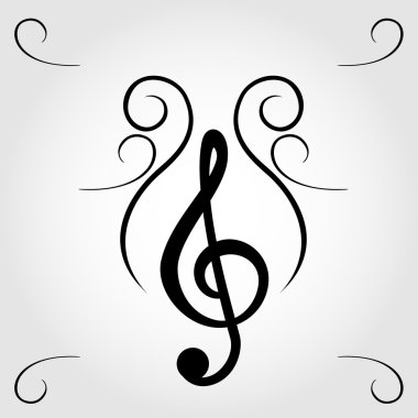 Treble clef clipart