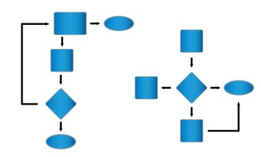 Database diagrams clipart