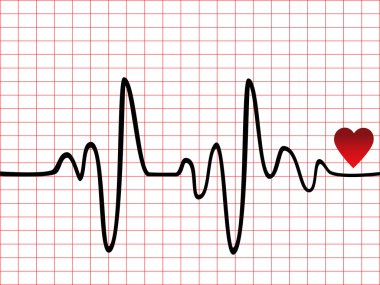 Heart beat monitor clipart