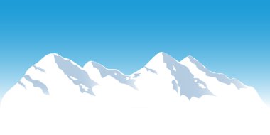 Snowy mountain tops clipart