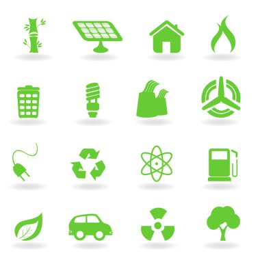 Ecological and environmental symbols clipart