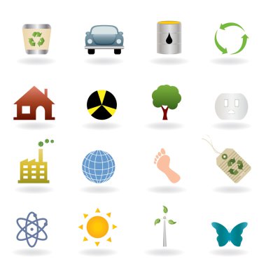 Ecology icon set clipart