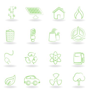 Eco and environment symbols clipart