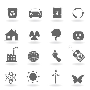 Eco icon set clipart