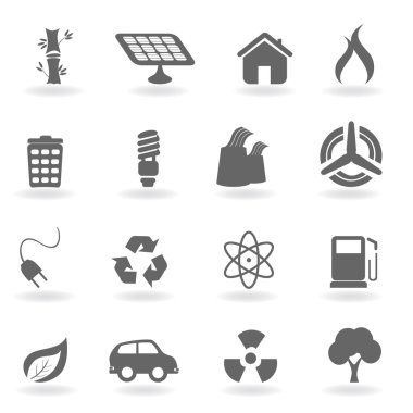 Ecology and environment symbols clipart