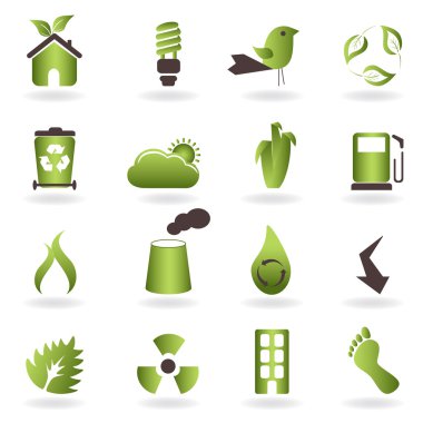 Eco symbols and icons clipart