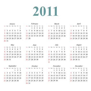 kalender voor 2011