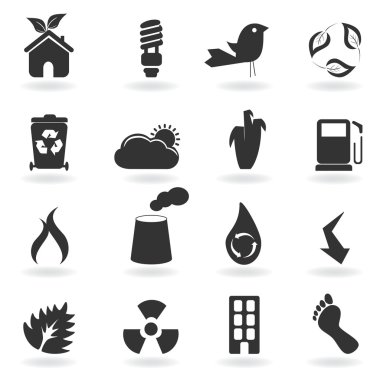 Eco symbols and icons clipart