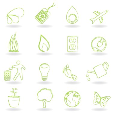 Ecology and environment symbols clipart