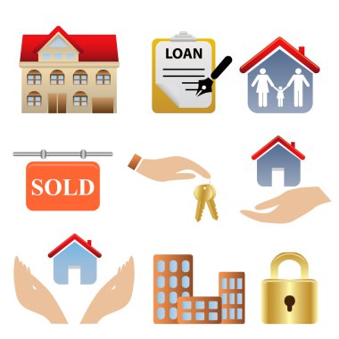 Real Estate Icons clipart