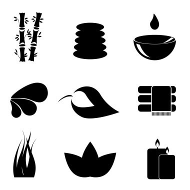 Spa items icon set clipart