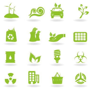 Eco and green icons clipart