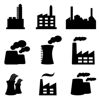 Factories and power plants clipart