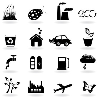 Ecology icon set clipart