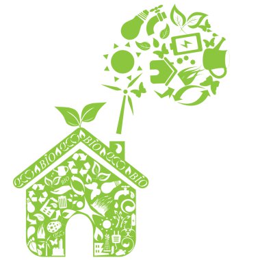 Eco house clipart