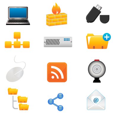 Computer and technoloy icons clipart