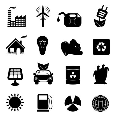 Ecology icon set clipart