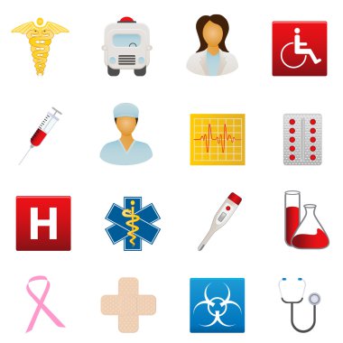 Medical and healthcare icons clipart