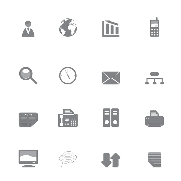 Conjunto de ícones de negócios Silhouette — Vetor de Stock