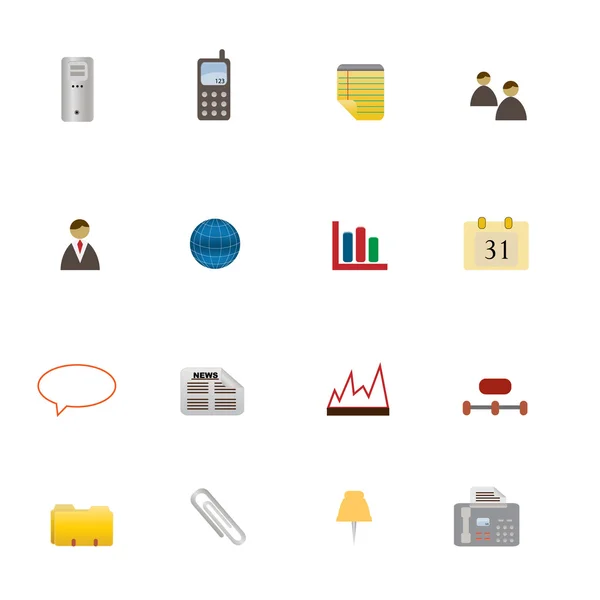 Символы бизнеса Icon Set — стоковый вектор
