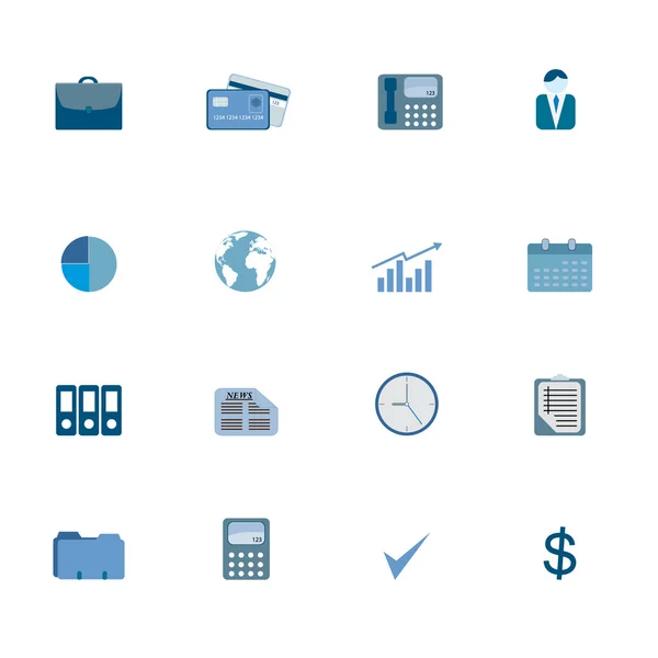 Simboli di business Icona Set — Vettoriale Stock