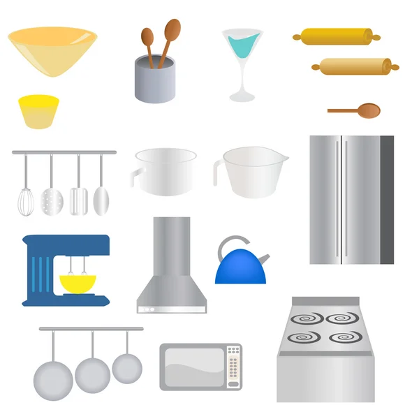 Keuken objecten — Stockvector