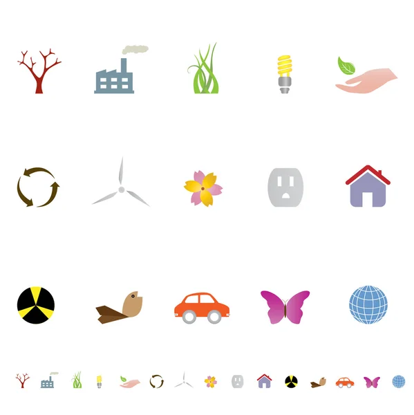 Symboles généraux de l'environnement — Image vectorielle
