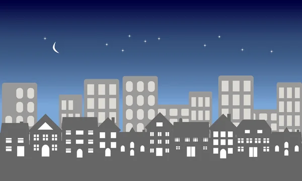 Νύχτα στην πόλη — Διανυσματικό Αρχείο
