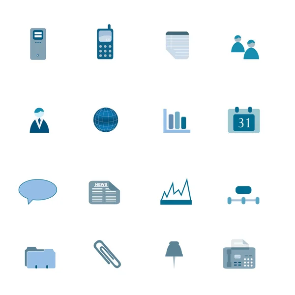 Icono de negocios en azul — Archivo Imágenes Vectoriales
