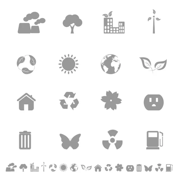 Životní prostředí a ekologie ikony — Stockový vektor