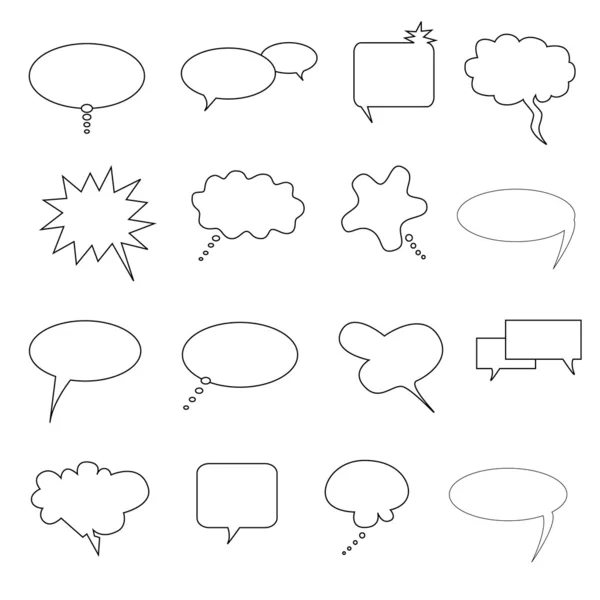 Speech, talk and thought bubbles — Stock Vector