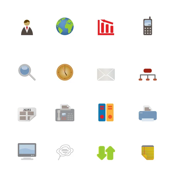 Üzleti ikonok és szimbólumok — Stock Vector