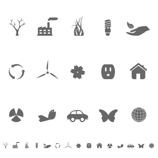 Symboles écologiques et environnementaux — Image vectorielle
