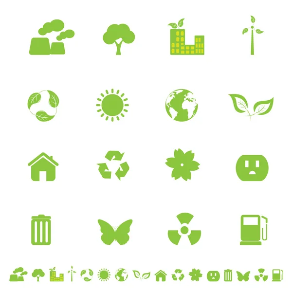 Ambiente e simboli ecologici — Vettoriale Stock