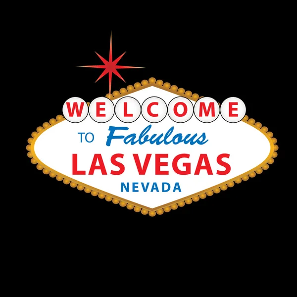 Las Vegas tabelasına hoş geldiniz. — Stok Vektör
