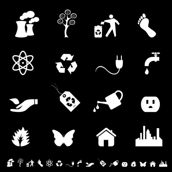 Umwelt und Öko-Symbole — Stockvektor